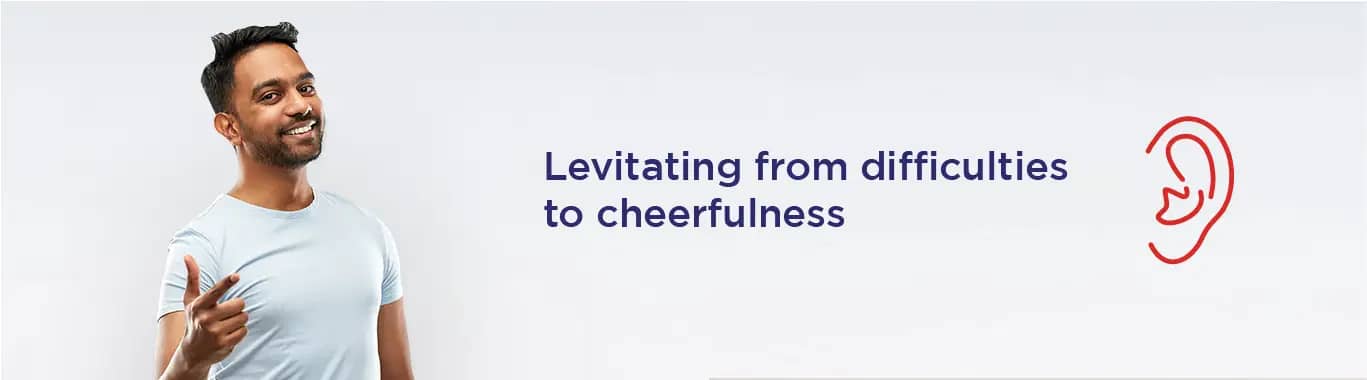 Healthy Man with text promoting ENT at Sriram Hospital, KR Puram, Bangalore