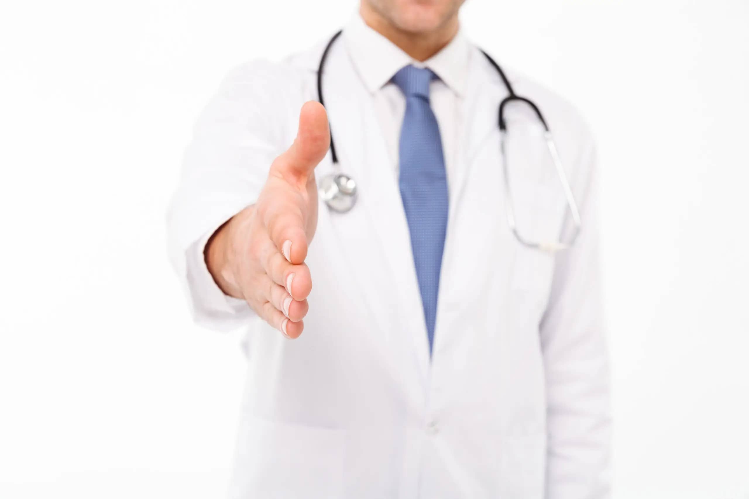 A doctor Welcoming to SRI RAM HOSPITAL