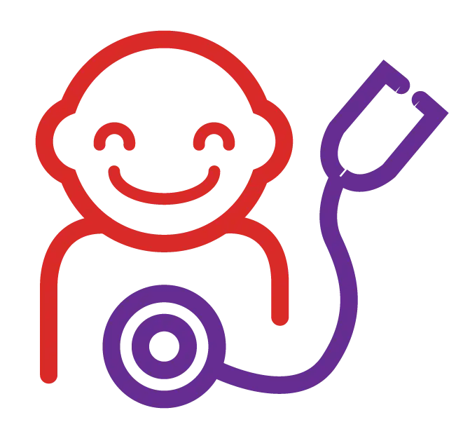 kids with stethescope icon